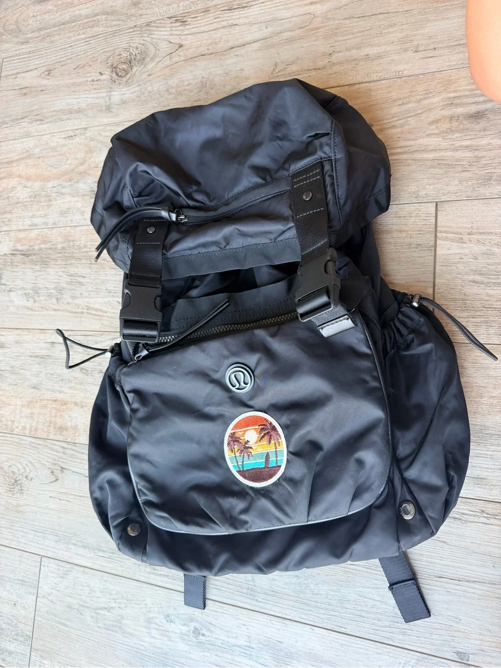 Lululemon Traveling Yogini Rucksack Large Black Gym Travel Backpack Discontinued